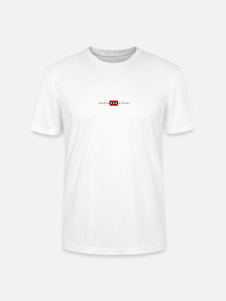 Amsterdam Flag Heartbeat - Stanley/Stella Crafter Unisex Organic T-Shirt - white