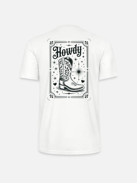 Howdy Boots Western Night - Stanley/Stella Crafter Unisex Organic T-Shirt - white