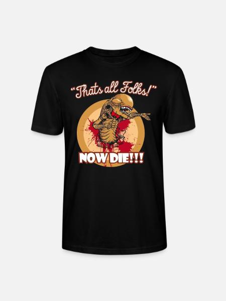 Thats all folks Now die shirt - Stanley/Stella Crafter Unisex Organic T-Shirt - black