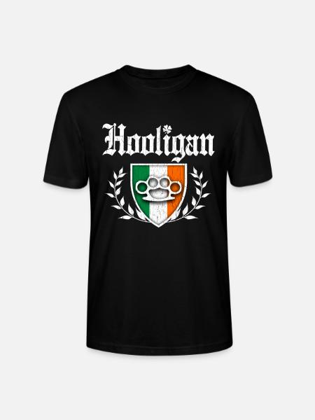 Irish Hooligan Crest vintage distressed look - Stanley/Stella Crafter Unisex Organic T-Shirt - black