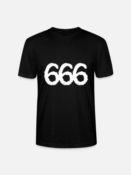 666 symbol number white - Stanley/Stella Crafter Unisex Organic T-Shirt - black