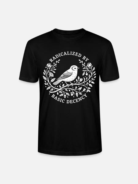 Radicalized by Basic Decency - Stanley/Stella Crafter Unisex Organic T-Shirt - black