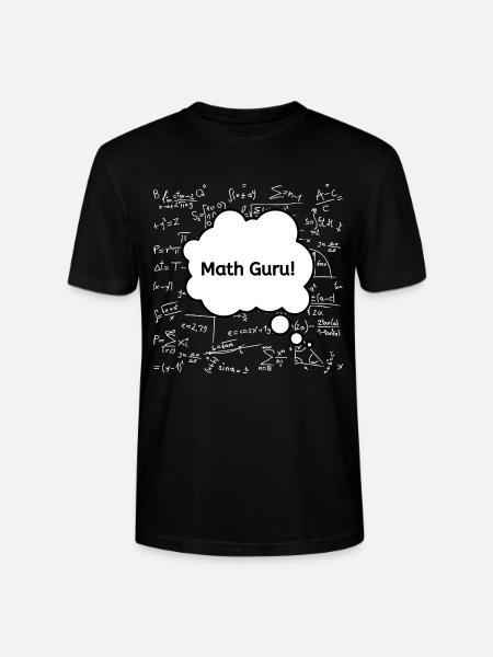 Math Guru Chalkboard - Stanley/Stella Crafter Unisex Organic T-Shirt - black