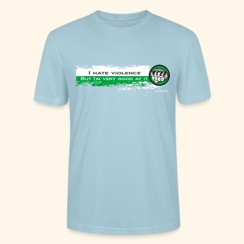 I hate violence but I'm very good at it 2 - WB - Stanley/Stella Crafter Unisex Organic T-Shirt