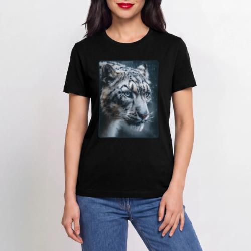 Snow Leopard Blue Eyes Design - Stanley/Stella Crafter Unisex Organic T-Shirt