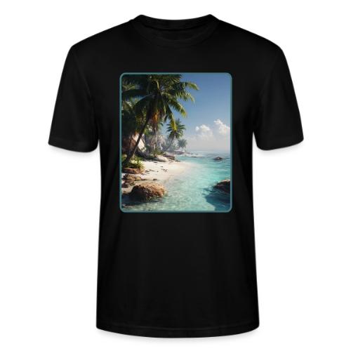 Tropical Beach Paradise Palm Design - Stanley/Stella Crafter Unisex Organic T-Shirt
