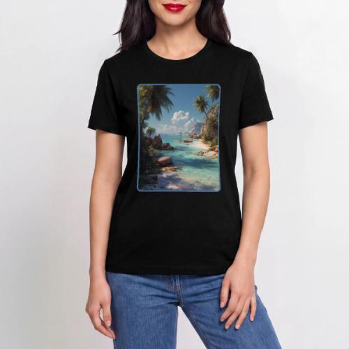 Tropical Island Paradise Ocean Design - Stanley/Stella Crafter Unisex Organic T-Shirt