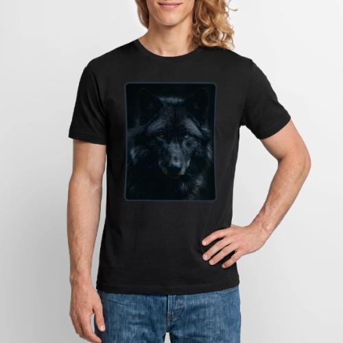 Black Wolf Intense Eyes Portrait Design - Stanley/Stella Crafter Unisex Organic T-Shirt