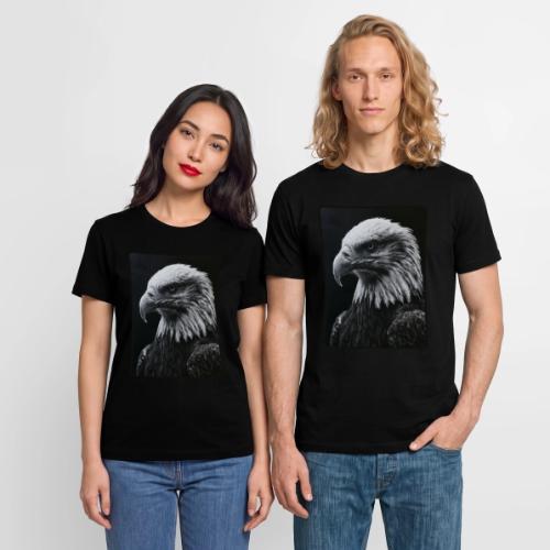 Black White Bald Eagle Design - Stanley/Stella Crafter Unisex Organic T-Shirt