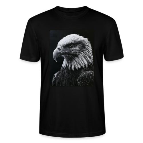 Black White Bald Eagle Design - Stanley/Stella Crafter Unisex Organic T-Shirt