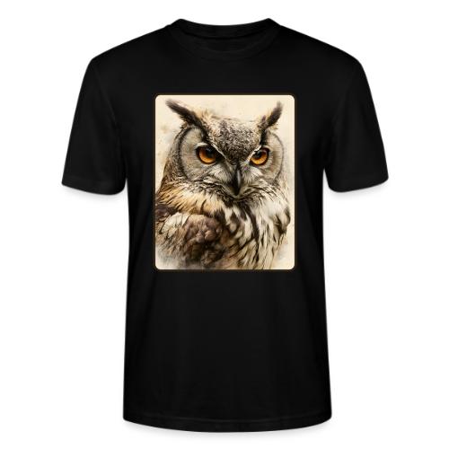 Great Horned Owl Watercolor Design - Stanley/Stella Crafter Unisex Organic T-Shirt