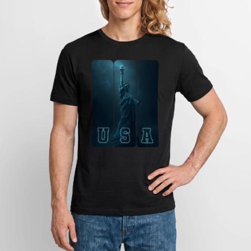 Neon Liberty USA Triptych - Stanley/Stella Crafter Unisex Organic T-Shirt