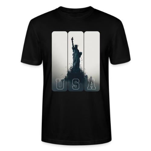 USA: Liberty Rising Over Manhattan - Stanley/Stella Crafter Unisex Organic T-Shirt