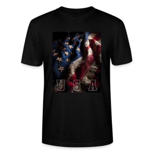 USA: Worn Stars and Stripes - Stanley/Stella Crafter Unisex Organic T-Shirt