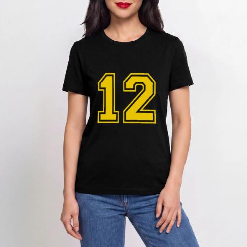 Number 12 in a classic athletic collegiate font - Stanley/Stella Crafter Unisex Organic T-Shirt