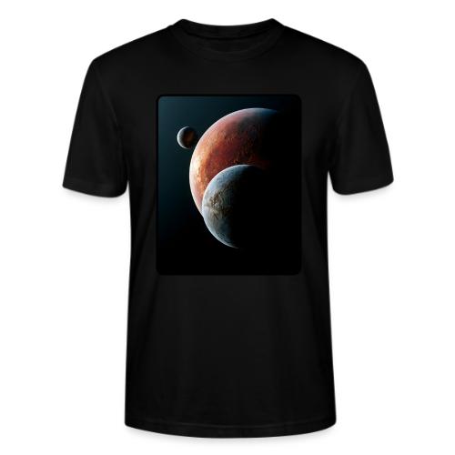 Three Planets Deep Space Design - Stanley/Stella Crafter Unisex Organic T-Shirt