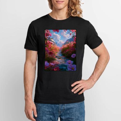 Dreamy Cosmos Valley Landscape Art - Stanley/Stella Crafter Unisex Organic T-Shirt