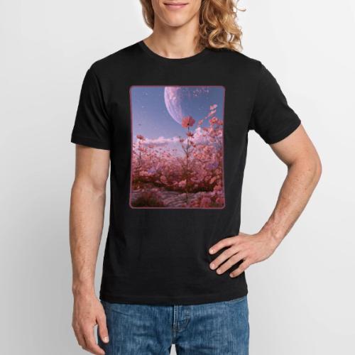 Cosmic Moon & Cosmos Flowers Art - Stanley/Stella Crafter Unisex Organic T-Shirt