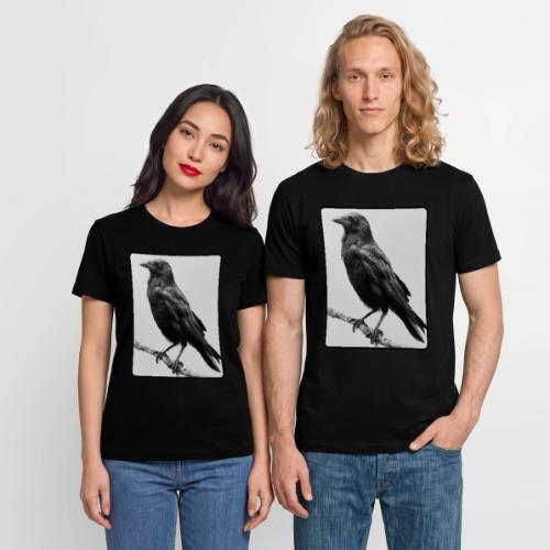Raven Black and White Art Design - Stanley/Stella Crafter Unisex Organic T-Shirt
