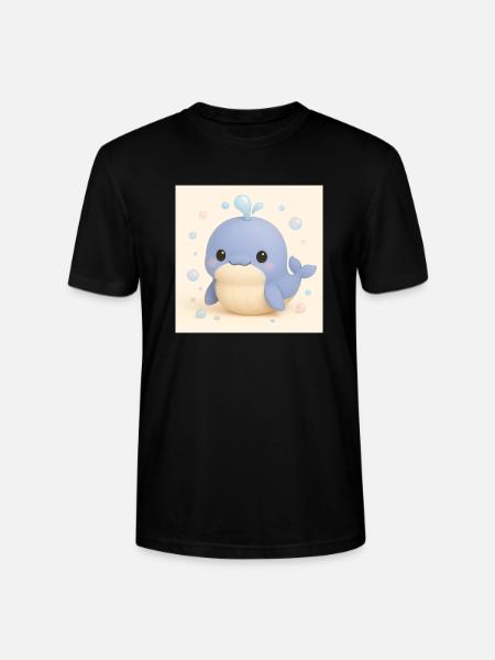 Bubble Whale - Stanley/Stella Crafter Unisex Organic T-Shirt - black