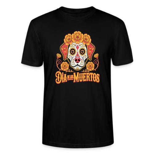 Dia De Los Muertos Dog Skull Flowers - Stanley/Stella Crafter Unisex Organic T-Shirt