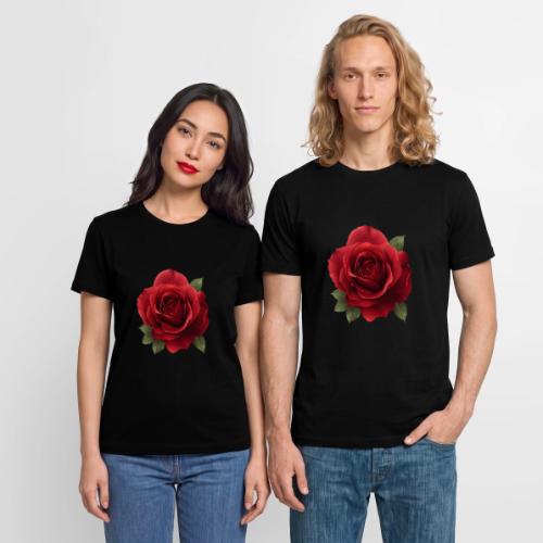 Rose: Crimson Bloom Elegance - Stanley/Stella Crafter Unisex Organic T-Shirt