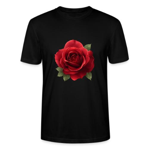 Rose: Crimson Bloom Elegance - Stanley/Stella Crafter Unisex Organic T-Shirt