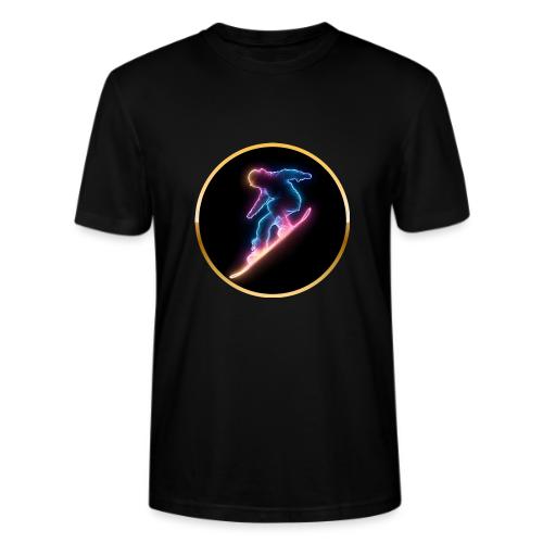 Snowboarding: Neon Snow Drift - Stanley/Stella Crafter Unisex Organic T-Shirt