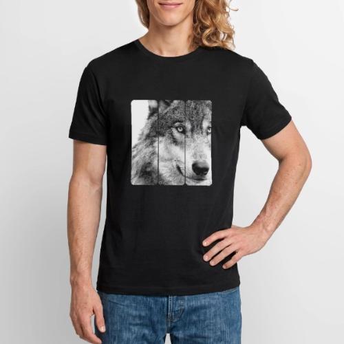 Wolf Face Triptych: Silent Alpha - Stanley/Stella Crafter Unisex Organic T-Shirt