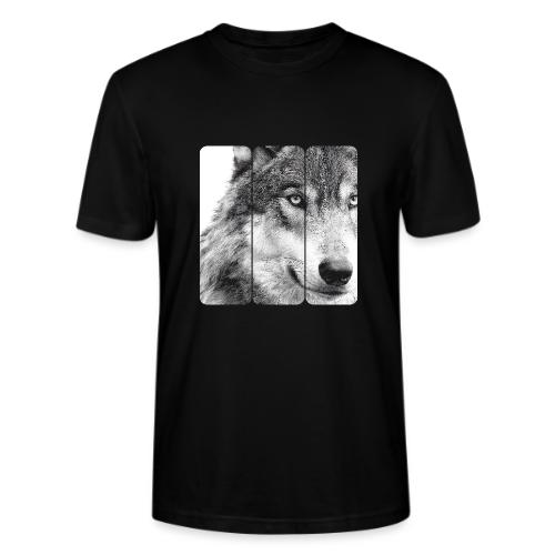 Wolf Face Triptych: Silent Alpha - Stanley/Stella Crafter Unisex Organic T-Shirt