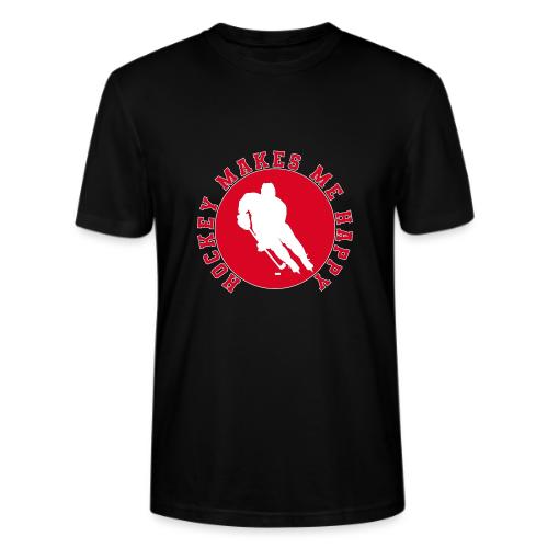 Hockey Makes Me Happy – Ice Hockey Fan Emblem - Stanley/Stella Crafter Unisex Organic T-Shirt