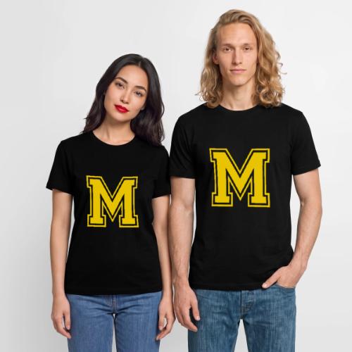 Letter M – Capital Athletic Alphabet Monogram - Stanley/Stella Crafter Unisex Organic T-Shirt