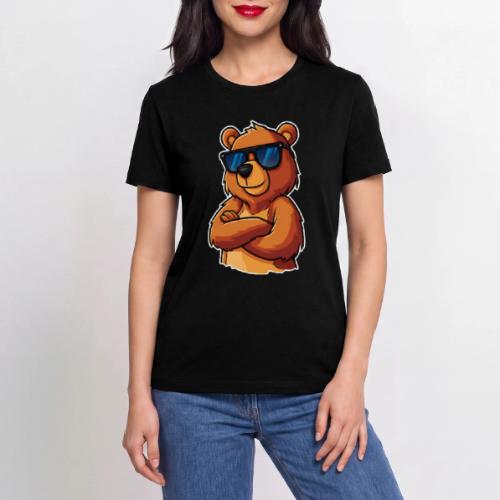 Cool Bear Sunglasses Cartoon Design - Stanley/Stella Crafter Unisex Organic T-Shirt