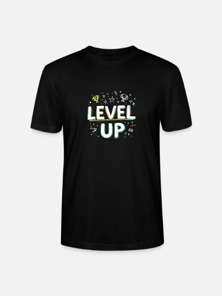 Level Up - Stanley/Stella Crafter Unisex Organic T-Shirt - black