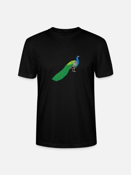 Peacock - Stanley/Stella Crafter Unisex Organic T-Shirt - black