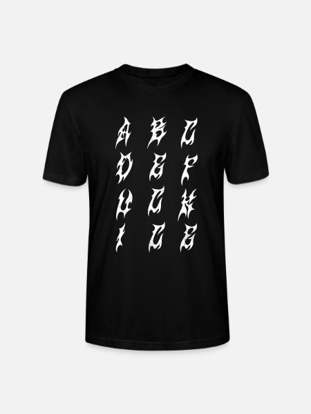 Flame Glyphs in Ink Columns - Stanley/Stella Crafter Unisex Organic T-Shirt - black