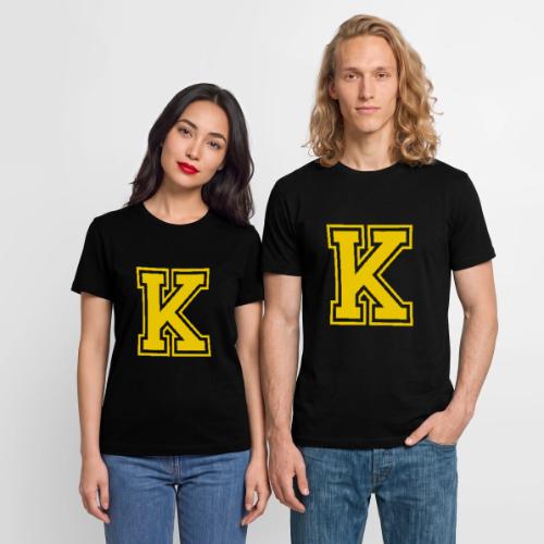 Letter k – Capital Athletic Alphabet Monogram - Stanley/Stella Crafter Unisex Organic T-Shirt
