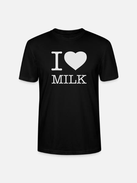 I LOVE MILK - Stanley/Stella Crafter Unisex Organic T-Shirt - black