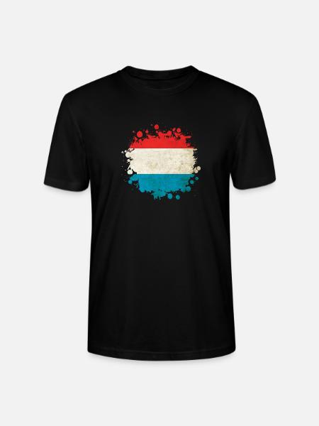 Luxembourg flags blob - Stanley/Stella Crafter Unisex Organic T-Shirt - black