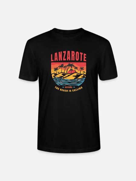 Lanzarote Espana beach design - Stanley/Stella Crafter Unisex Organic T-Shirt - black