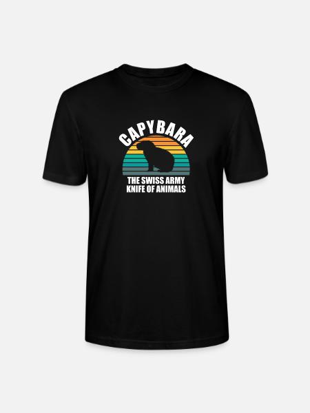 Capybara zoo animal design - Stanley/Stella Crafter Unisex Organic T-Shirt - black
