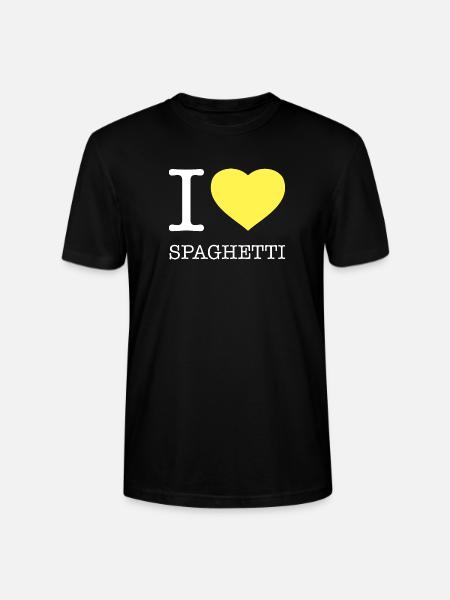 I LOVE SPAGHETTI - Stanley/Stella Crafter Unisex Organic T-Shirt - black