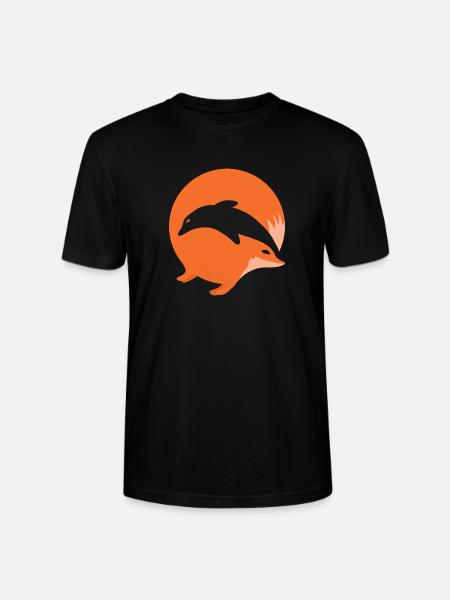 Fox or Dolphin in this fun optical illusion - Stanley/Stella Crafter Unisex Organic T-Shirt - black