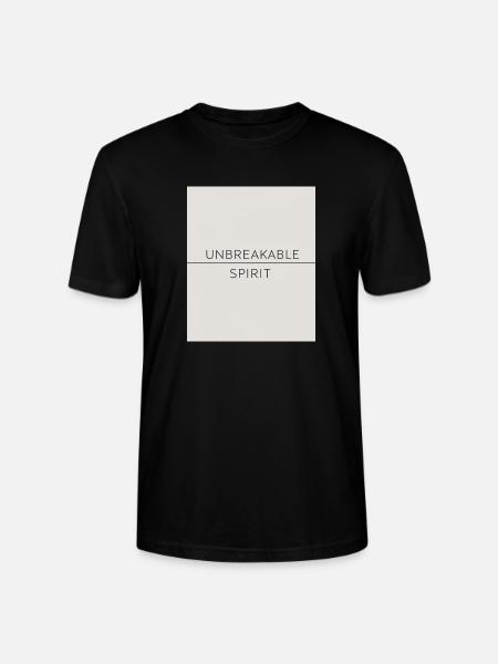 Unbreakable Spirit Motivational Minimal Shirt - Stanley/Stella Crafter Unisex Organic T-Shirt - black