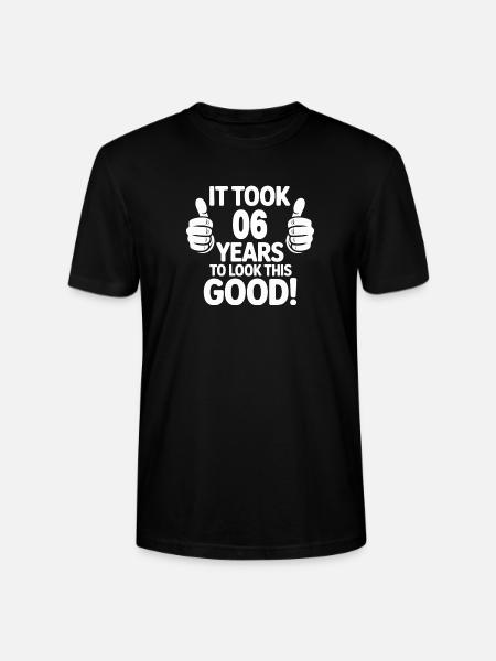 Six Years of Wellbeing Celebration - Stanley/Stella Crafter Unisex Organic T-Shirt - black
