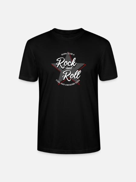 Born to Rock and Roll Star Design - Stanley/Stella Crafter Unisex Organic T-Shirt - black