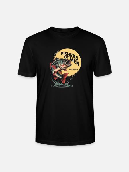Fisher of Men Emblem - Stanley/Stella Crafter Unisex Organic T-Shirt - black