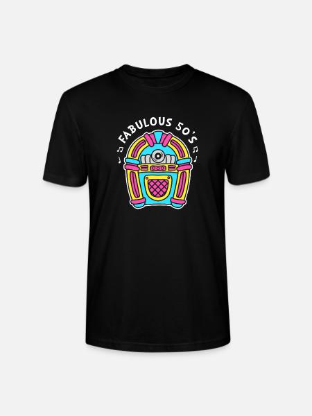 Jukebox 50s Sock Hop Dancer - Stanley/Stella Crafter Unisex Organic T-Shirt - black