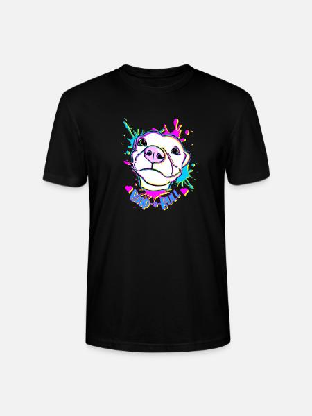 Boop-a-Bull Neon Splash - Stanley/Stella Crafter Unisex Organic T-Shirt - black