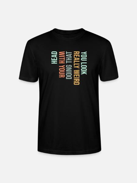 Vertical Gradient Word Art - Stanley/Stella Crafter Unisex Organic T-Shirt - black